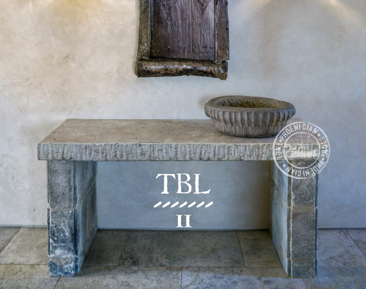 Indoors French Farmhouse Bastide Style Coffee Table by Phoenician Stone.