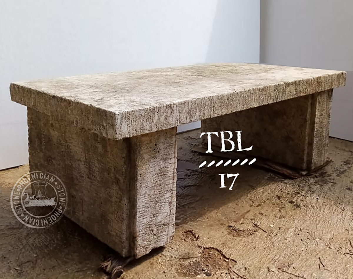 Maltese Style Castle Limestone Table By Phoenician Stone.